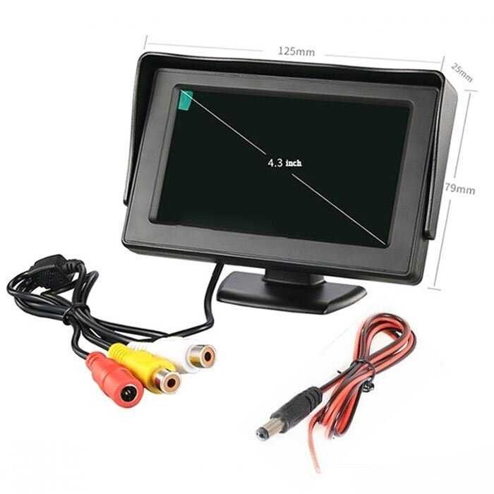 4,3" TFT LCD Цветен Монитор 12V с камера задно виждане