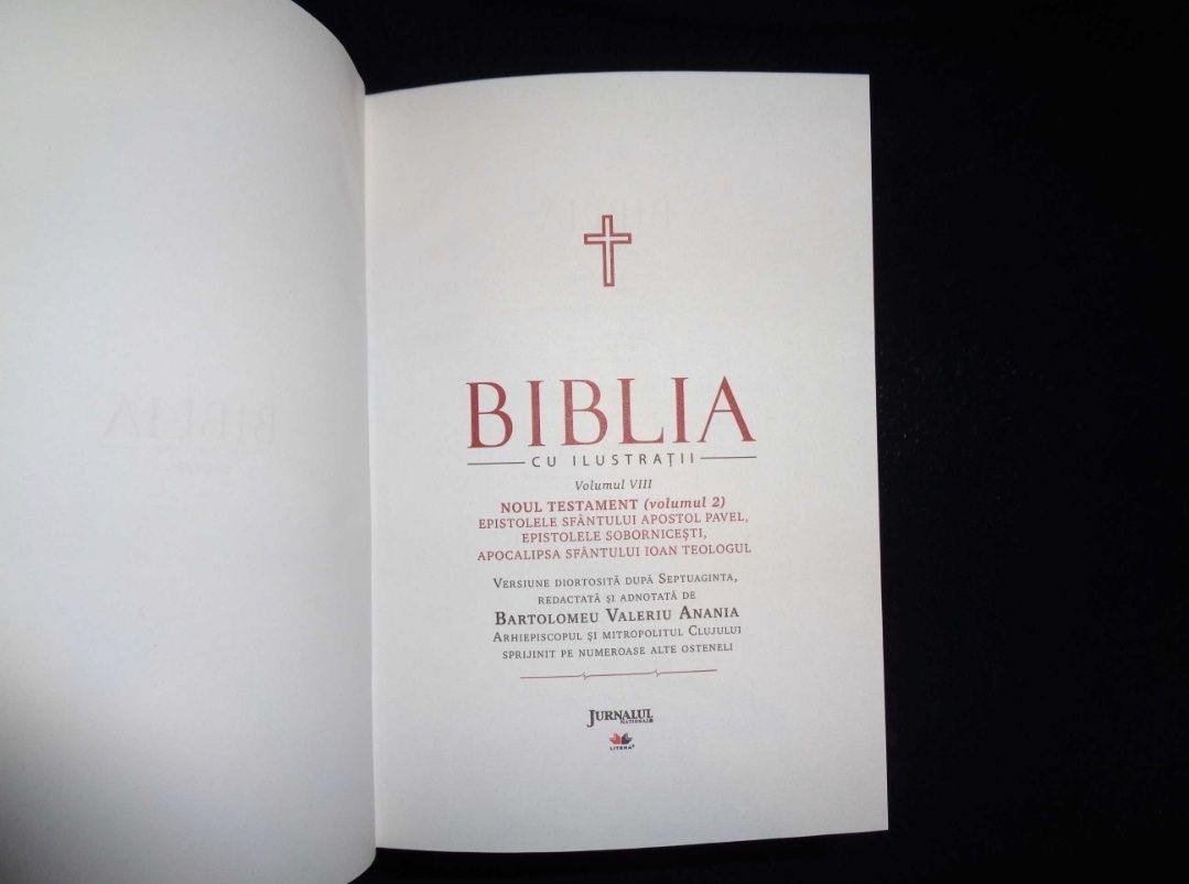 Biblia pe volume, ilustrată, Bartolomeu Anania 2018