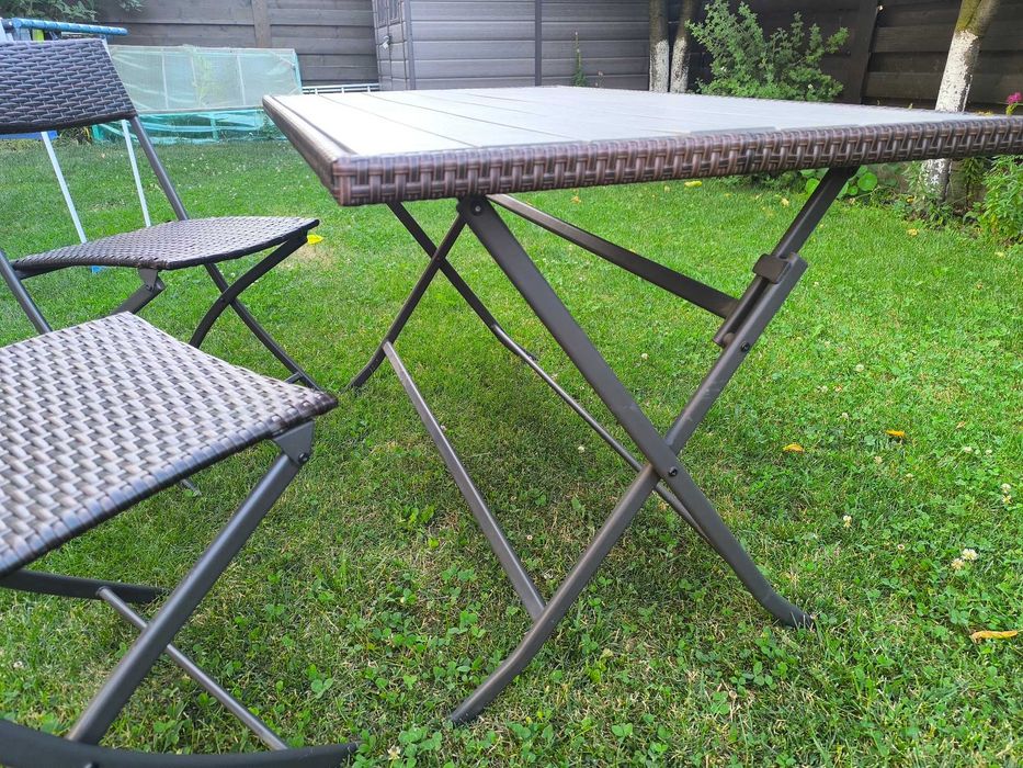 Set gradina/terasa masa si 6 scaune, toate  pliabile