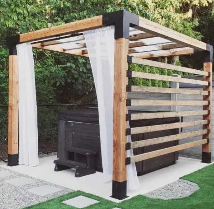 Комплект 4бр стъпки за Пергола, ограда от Тежка Сплавена Стомана НОВ