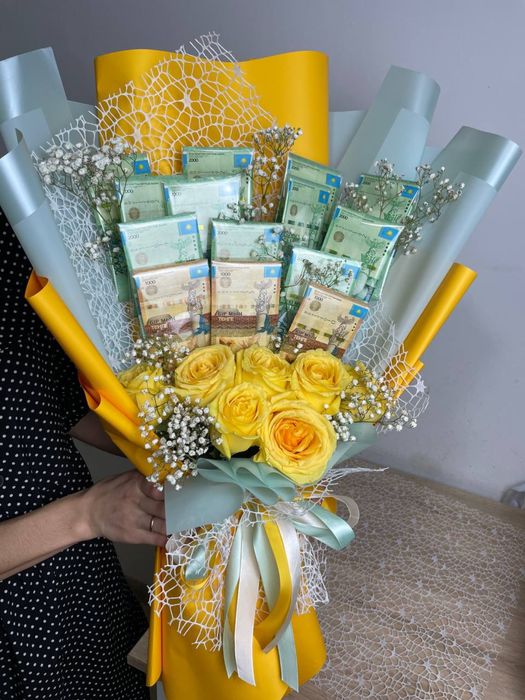 Денежный букет. Букет из денег. Ақша букет тапсырыс қабылдаймыз.