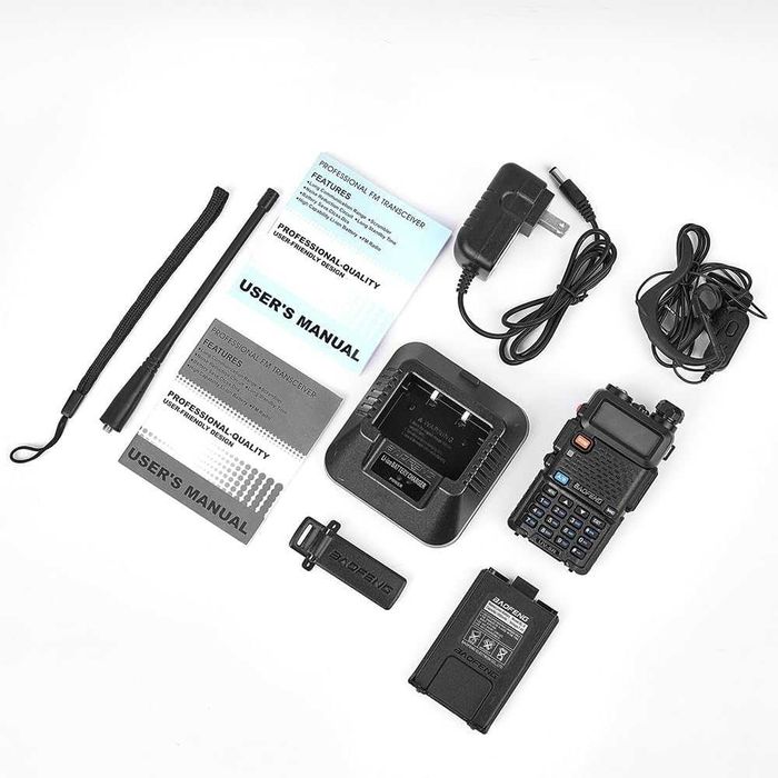 Statie radio portabila Baofeng UV-5R, putere emisie 8W,negru,sigilat
