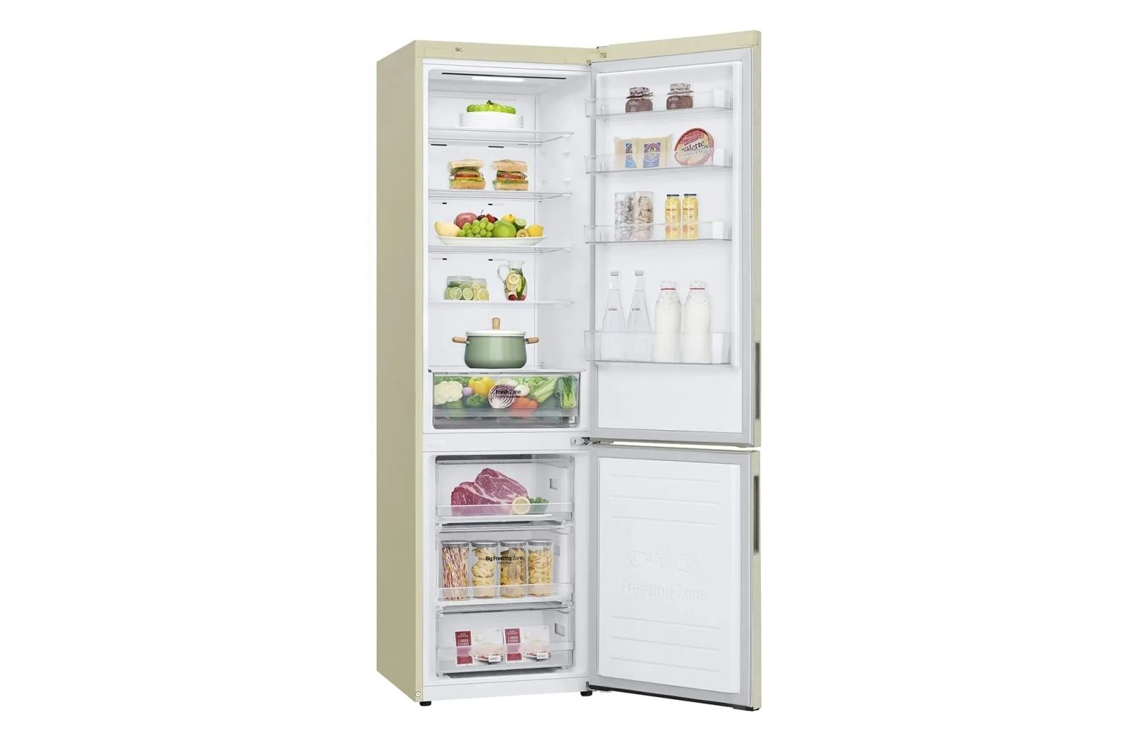 Холодильник LG GC-B509SECL бежевый без табло