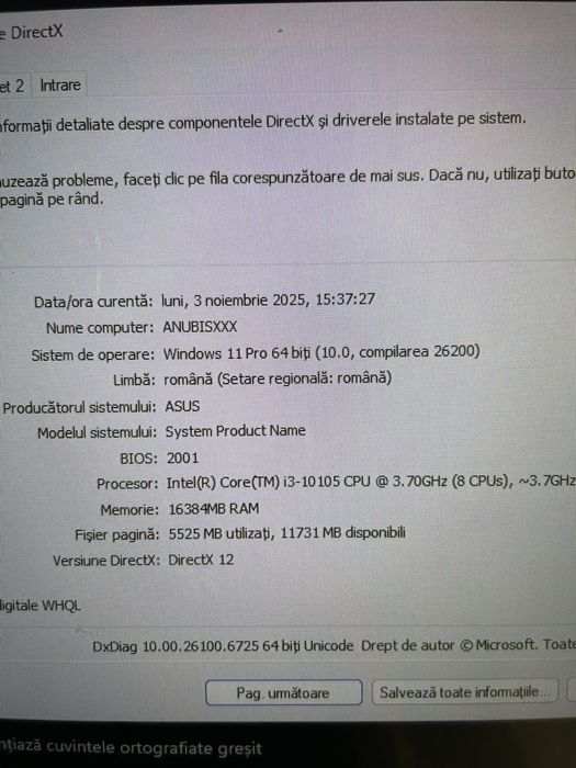 Unitate pc i 3 gen 10, 16 gb ram•Lazar Amanet Crangasi• 54247