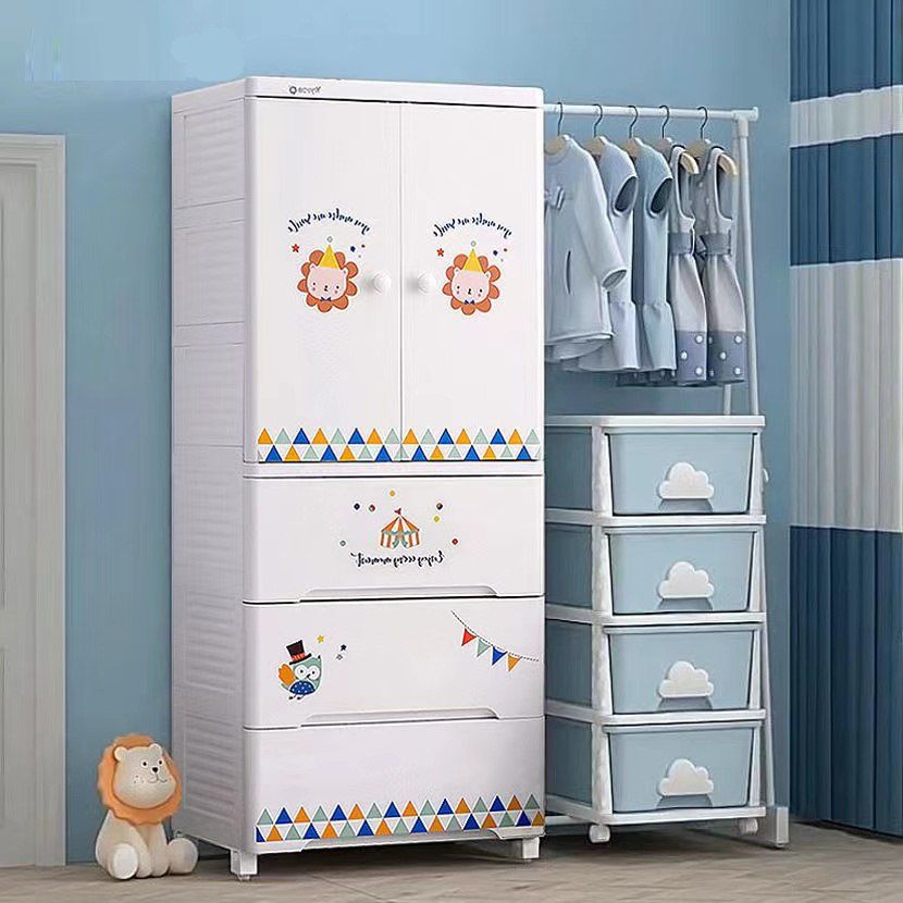 Детский гардеробный шкаф с комодом. Комплект