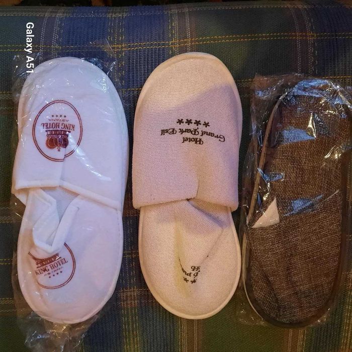 Тапочки новые одноразовые махровые 3 пары
