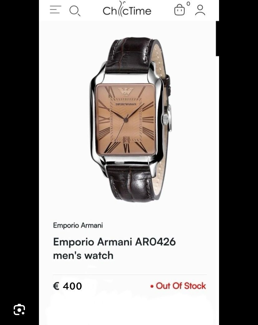 Ceas Armani Vintage Stil Cartier