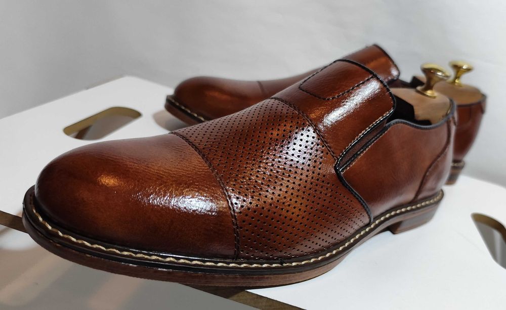 Pantofi split on 42 42.5 cap toe Lavoratione Artigianale NOI piele nat