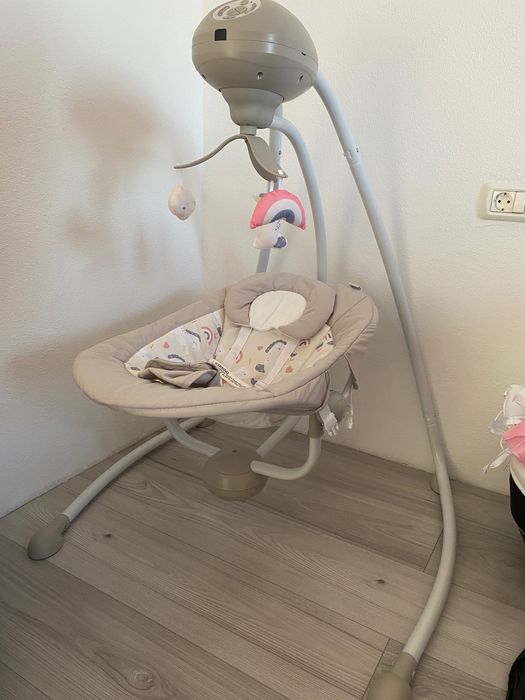 Leagan electric Wunderkid Side cu conectare la priza, Bej