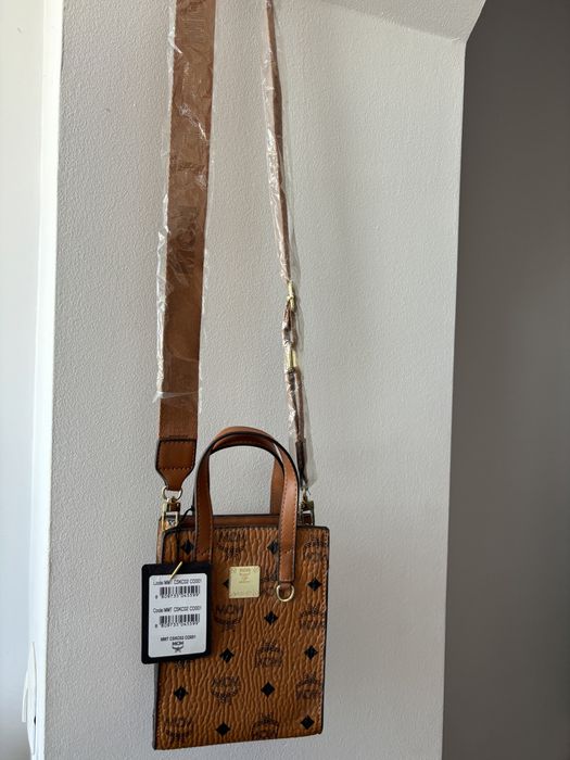 Geanta MCM Aren Tote In Visetos X-Mini