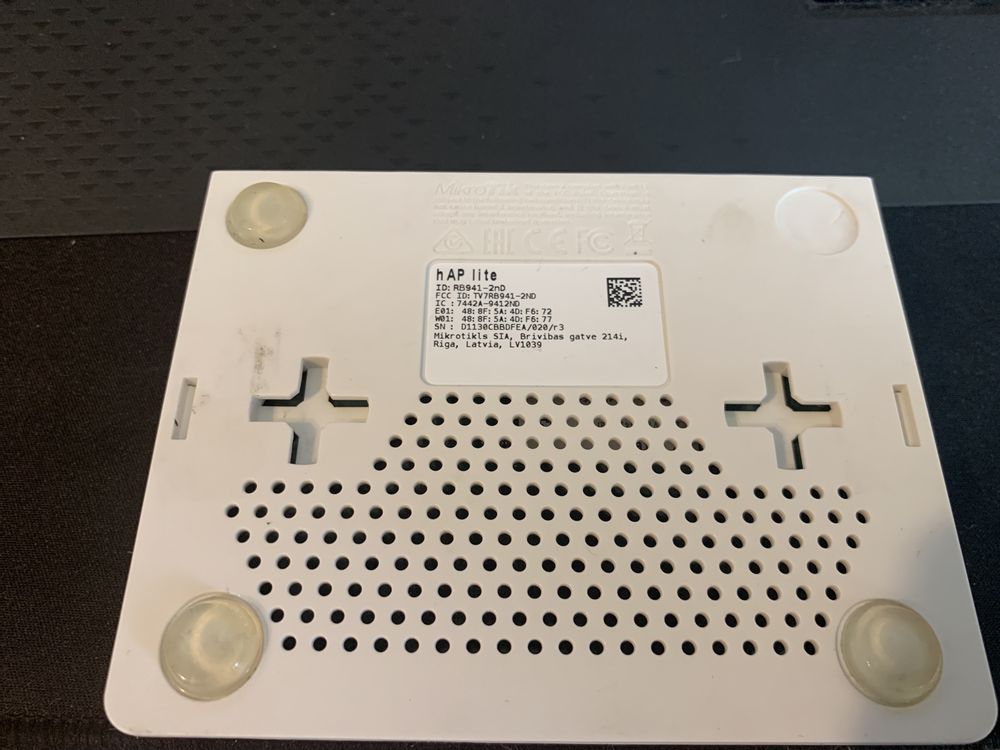 Mikrotik hap lite mod RB941-2ND с оригинальным блоком питания