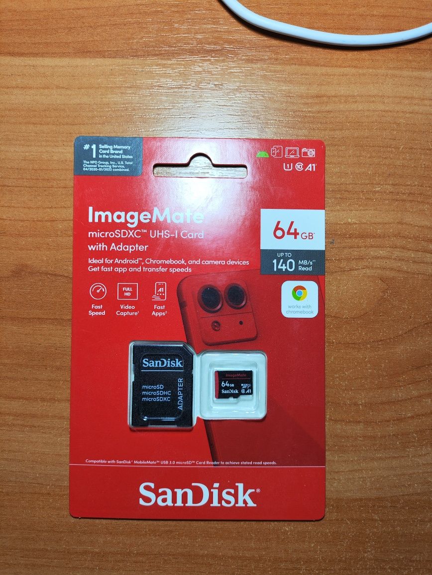 SanDisk 64GB microsd +Adapter