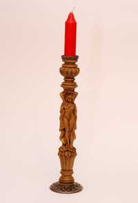 Свещник "Византийска колона" машинна дърворезба