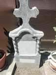 Cruce funerara noua ,din beton spălat cu marmura alba și model!
