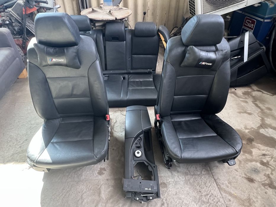 Черен кожен салон с подгряване BMW E60