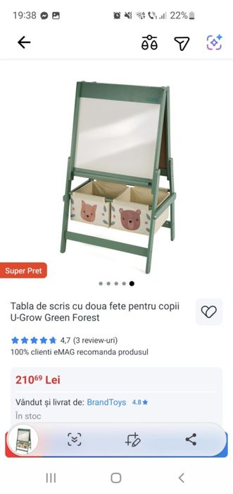 tabla de scris cu 2 fețe pentru copii