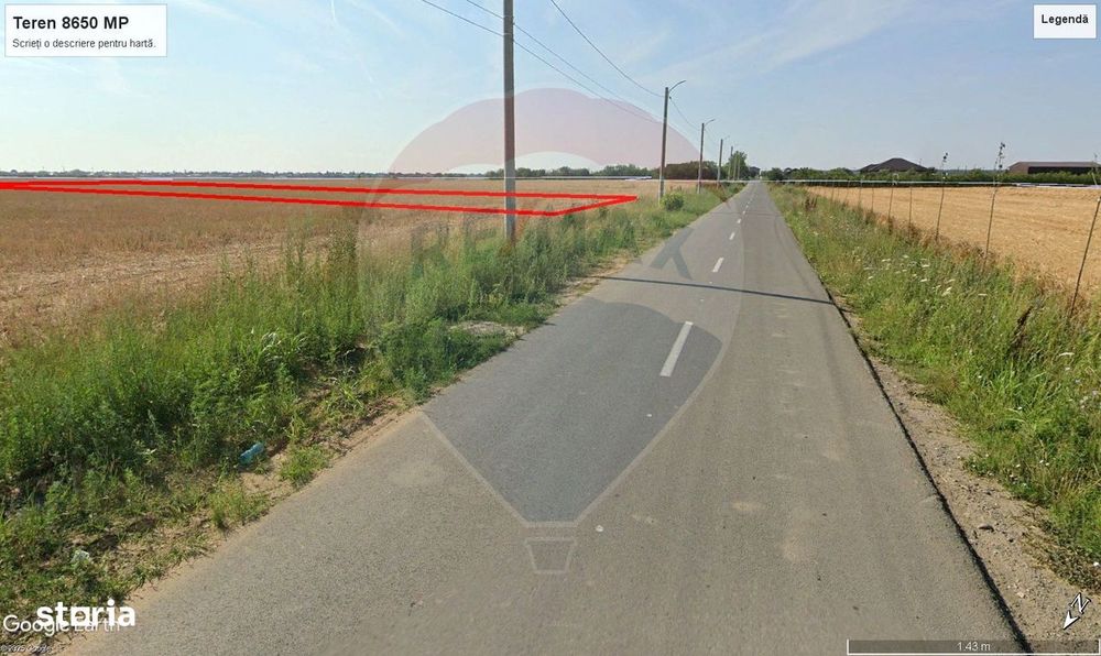 Teren intravilan 8.650 mp de vanzare Cernica acces rapid A2/A0