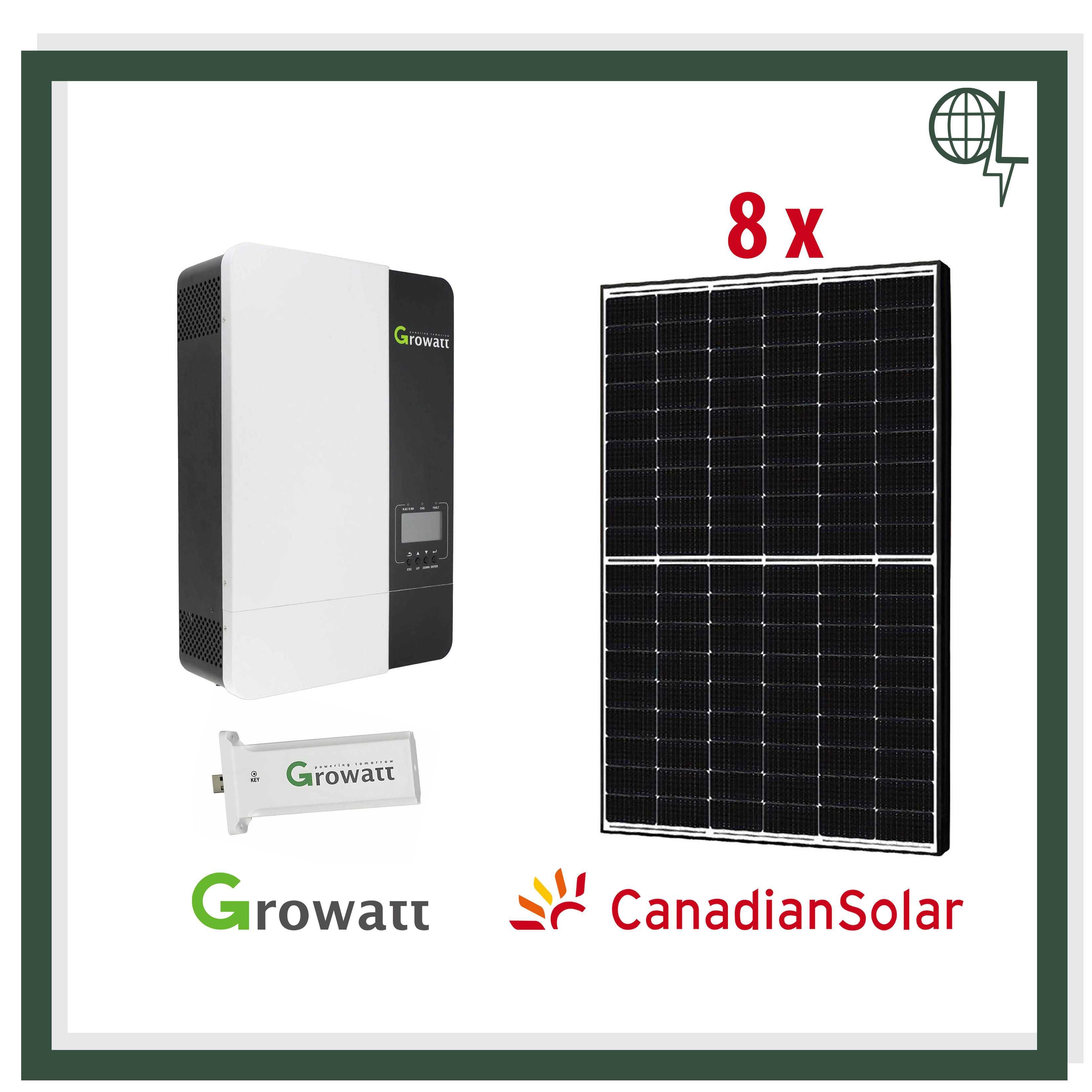 Sistem Fotovoltaic Monofazat Off-Grid Growatt si Canadian Solar 3.5kW