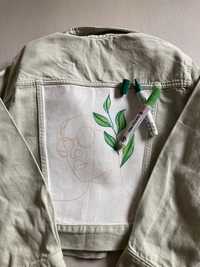 Дънково яке, рисувано, размер xs