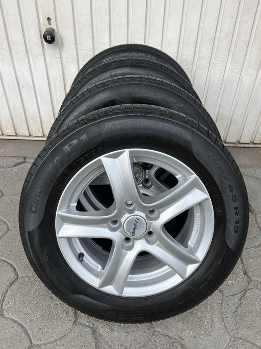 Jante aliaj 5x112mm, anvelope 195/65 R15, VW, Audi Seat Skoda Mercedes