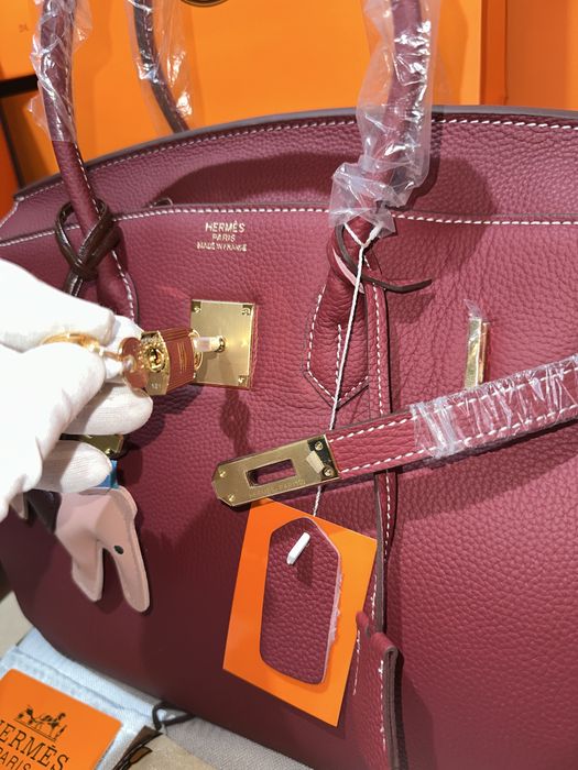 Geanta Hermes Birkin 35cm Burgundy/Accesorii Gold