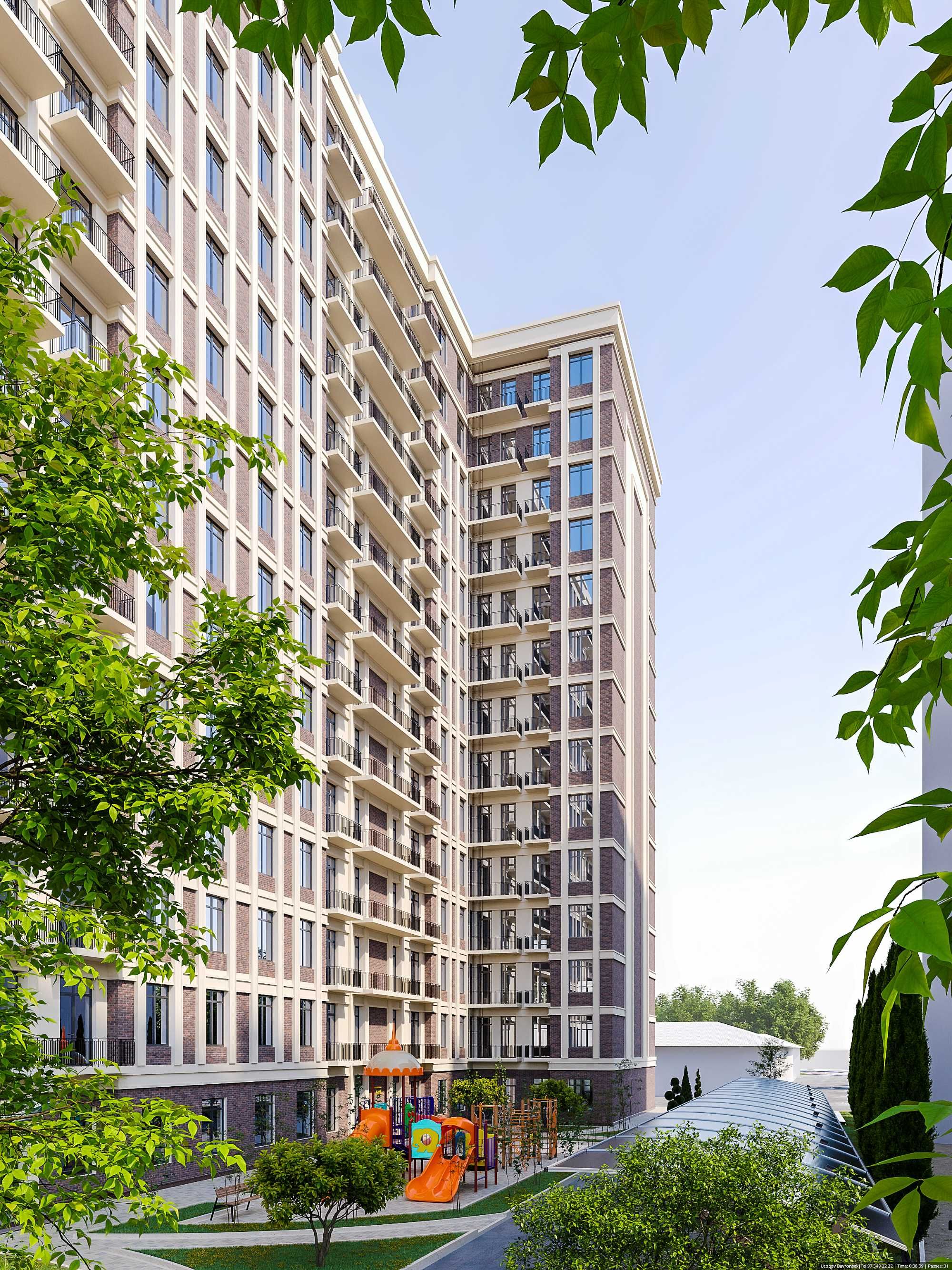 2 хонали квартира — 59.9 м², 5-қават