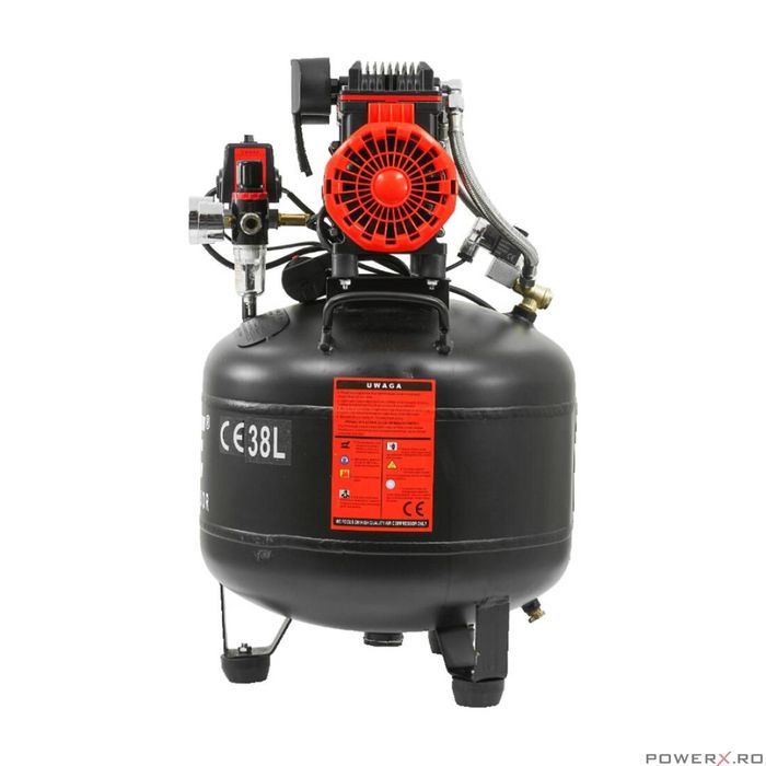 Compresor de aer, 2CP 230V 120 L/min 8 bari, capacitate rezervor 38