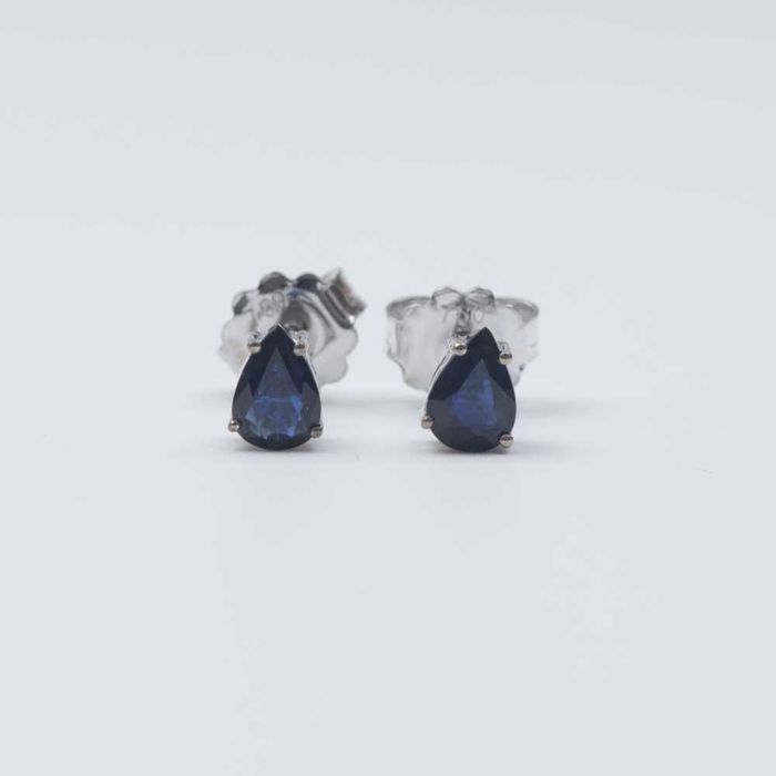 Cercei din aur 18k cu safire cod 4154