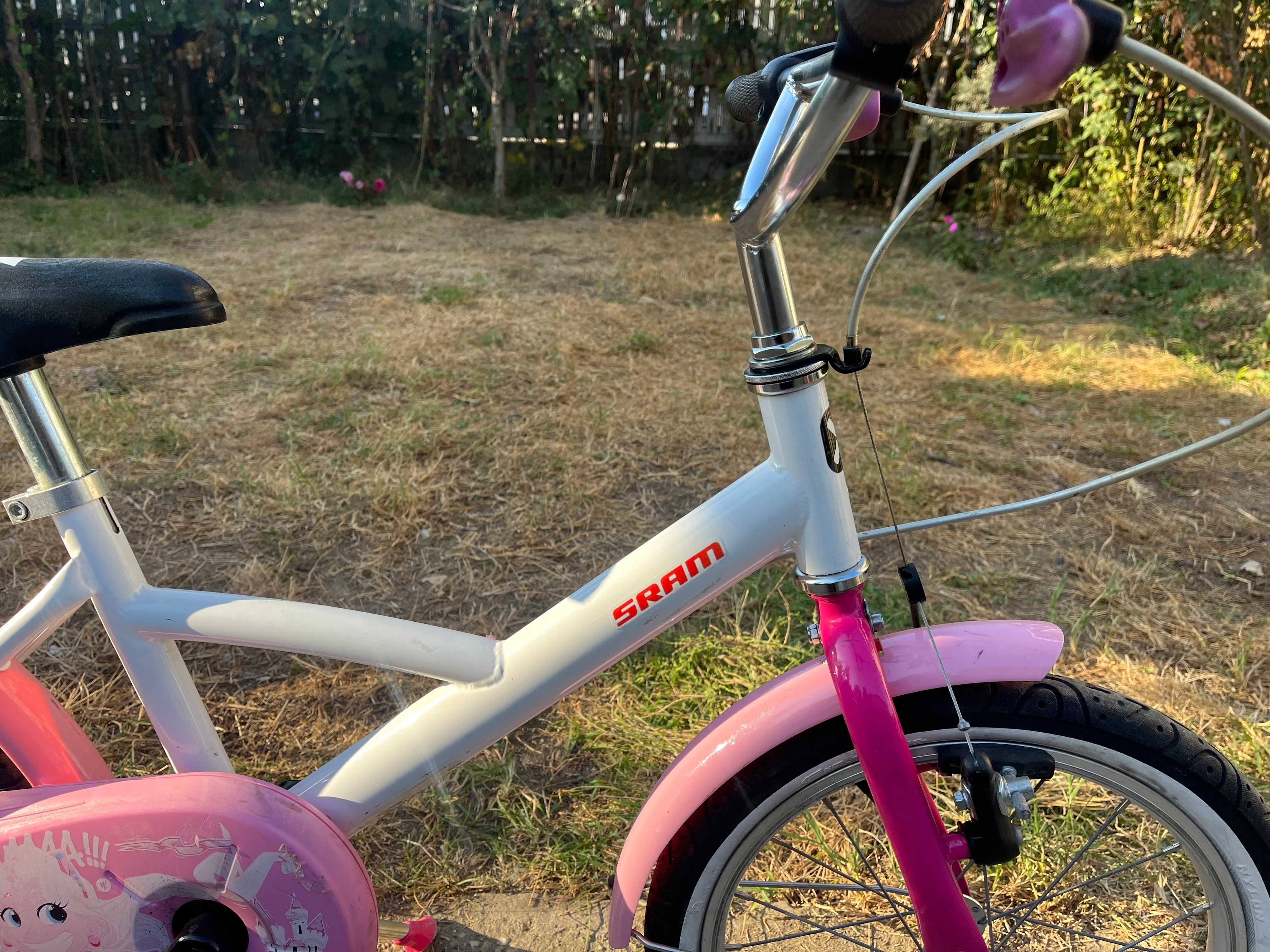 Bicicleta 16" BTWIN SRAM Copii Oras Clasica strada fetita