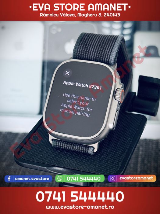 Apple Watch Ultra 2 Titanium Blue/Black 49mm A2986 Trail Loop Band