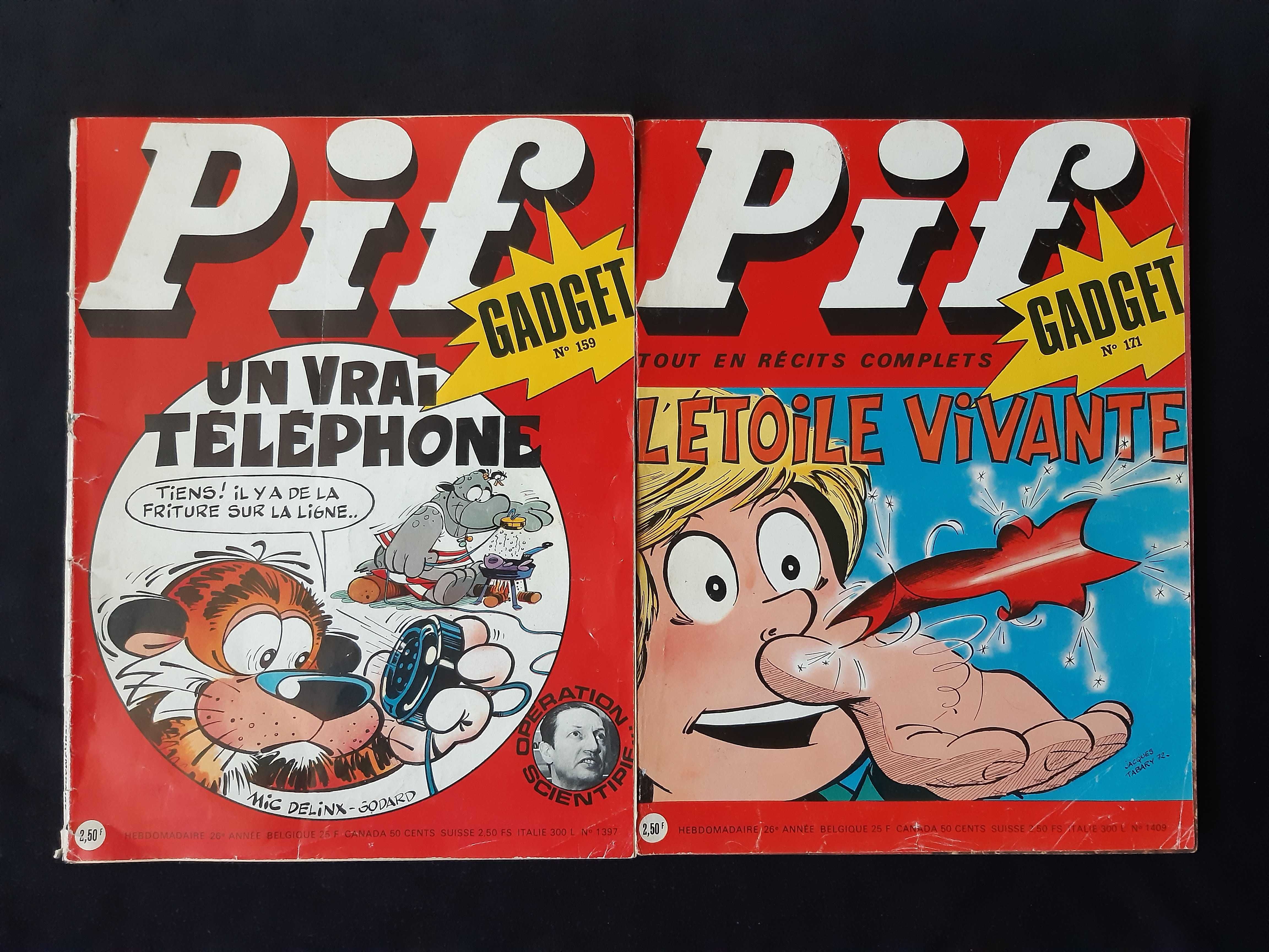 Лот Стари Френски Списания Pif Gadjet