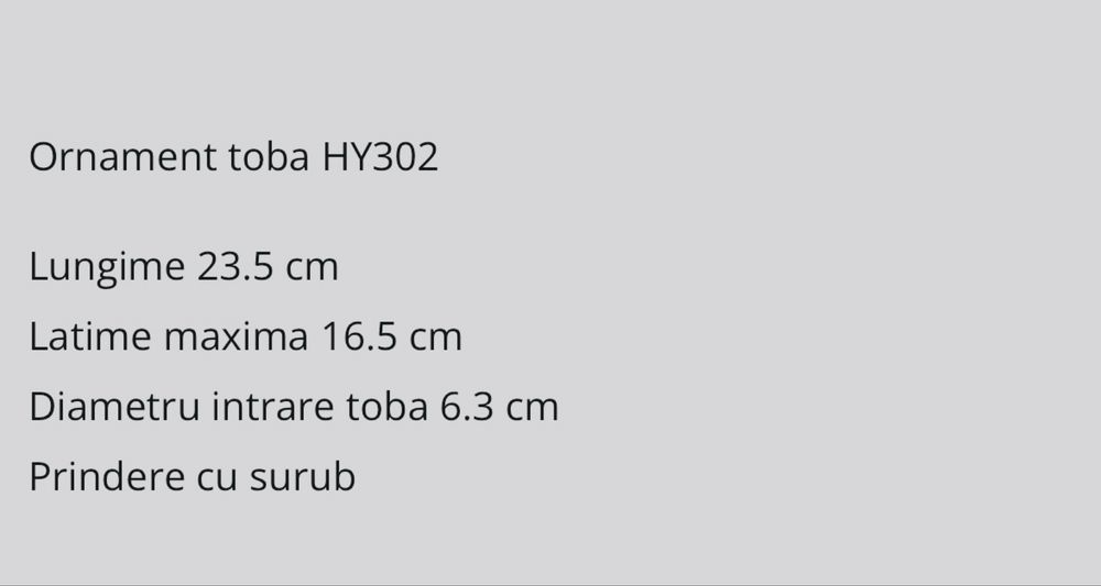 Ornament tobă premium inox