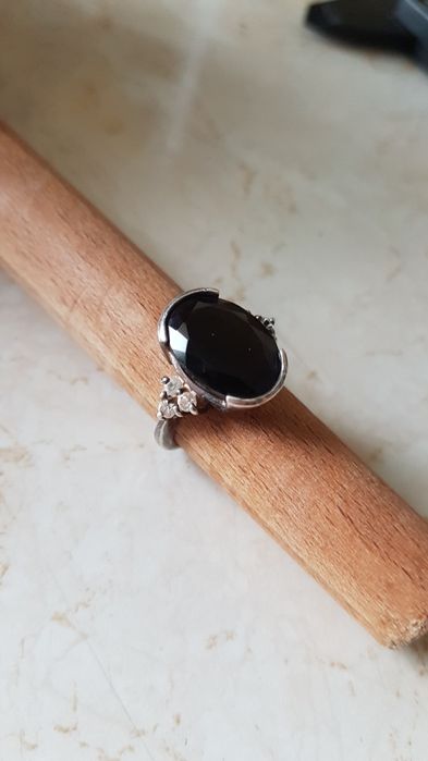 Superb inel dama piatra onix vintage, 17.3 mm,stare foarte buna