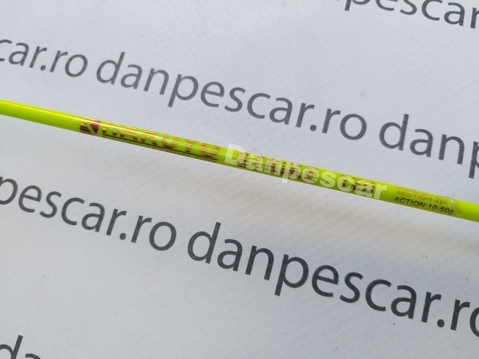 Lanseta pescuit la copca Hakuyo  fibra plina cu mufare metalica 1,20m