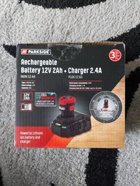 Parkside 12v батерия и зарядно устройство, X12V - серия TEAM - НОВ