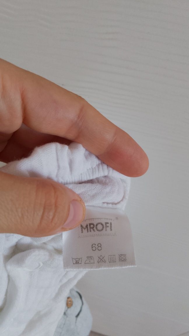 Set muselina 74 cămașă tip body muselina +pantaloni Zara de muselina