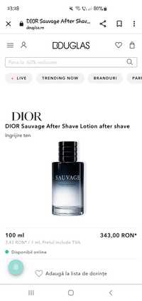 CHRISTIAN DIOR SAUVAGE after shave 100 ml