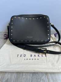 Дамска чанта Ted Baker London, естествена кожа, черна