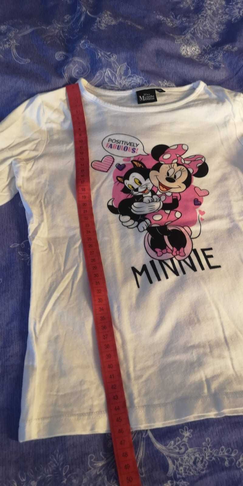 bluza alba minnie mouse, 8 ani,noua