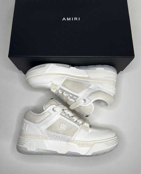 Adidasi AMIRI MA-1 All White - Produs NOU cu cutie