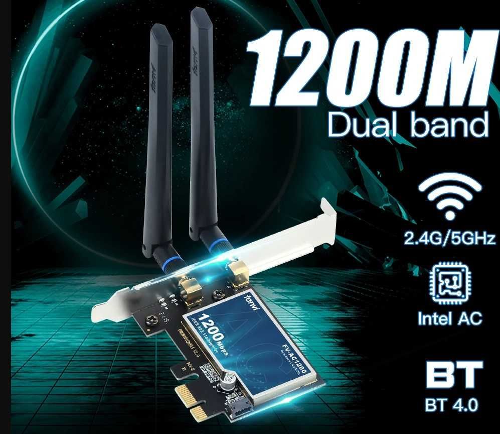 Placa wireless FV-AC1200 Dual Band 2.4Ghz/5Ghz 802.11AC + Bluetooth4.0