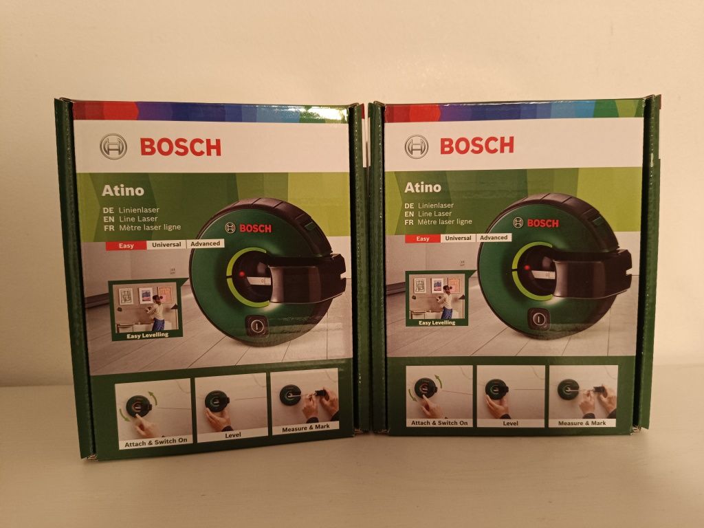 Sigilat,original Bosch Atino Nivela laser cu linii ruleta boloboc