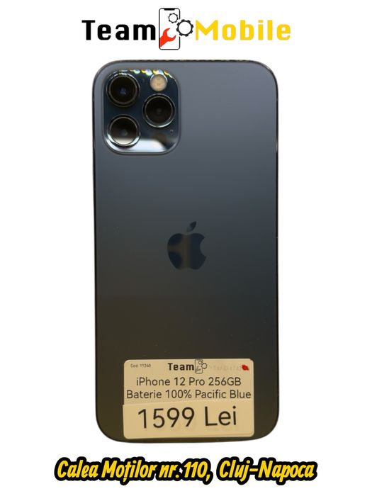 iPhone 12 Pro 256GB Pacific Blue Baterie 100%