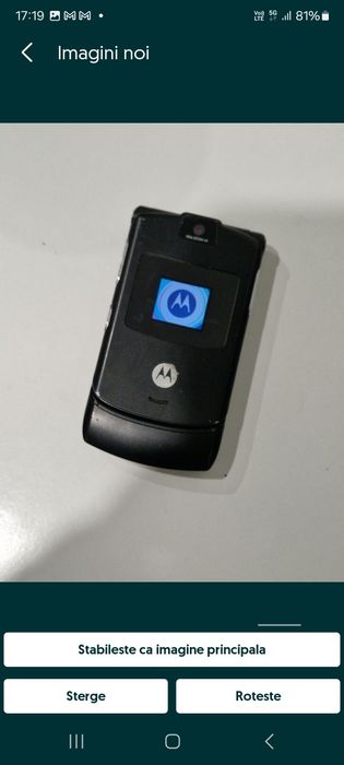 Telefon cu clapeta Motorola v3 cu încărcător