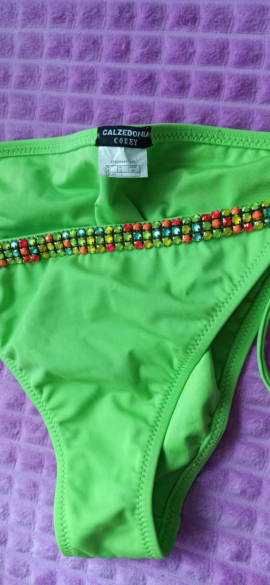 Costum de baie verde Calzedonia din 2 piese, slip L-44, sutien S