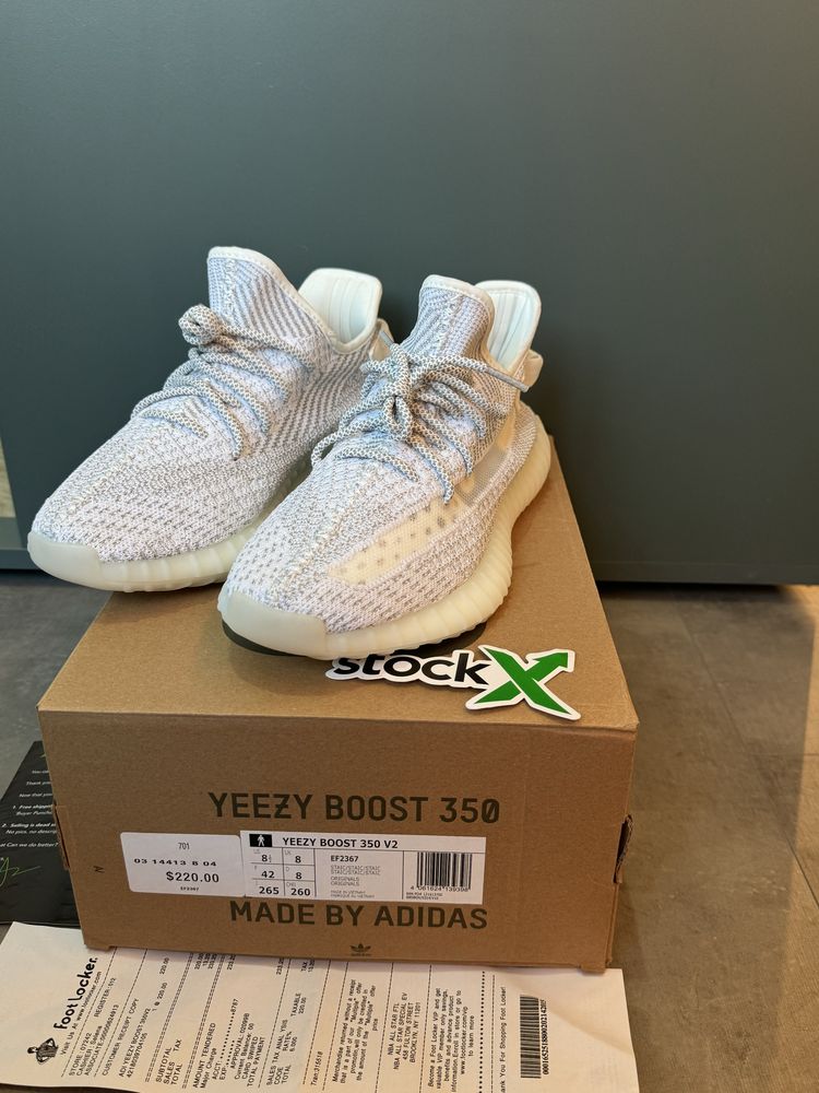 Adidas Yeezy Boost 350 V2 Static White, Poze Reale 37-45
