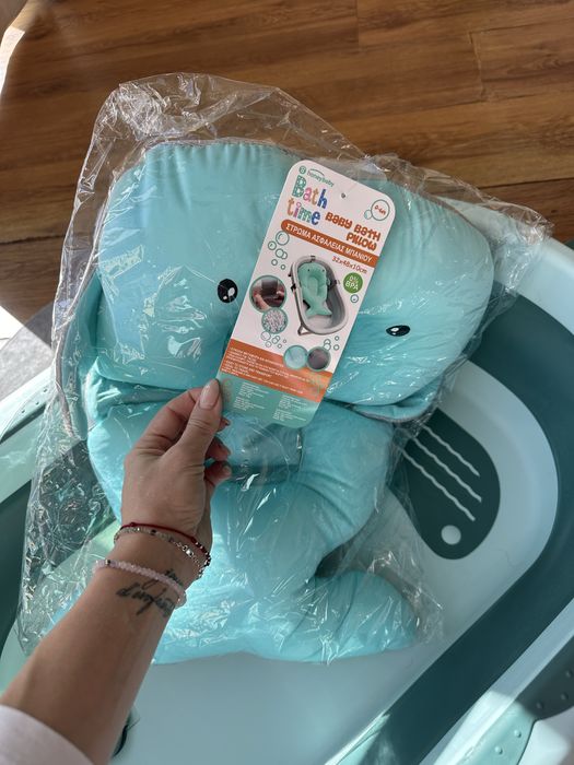 Бебешко корито сгъваема вана с възглавница