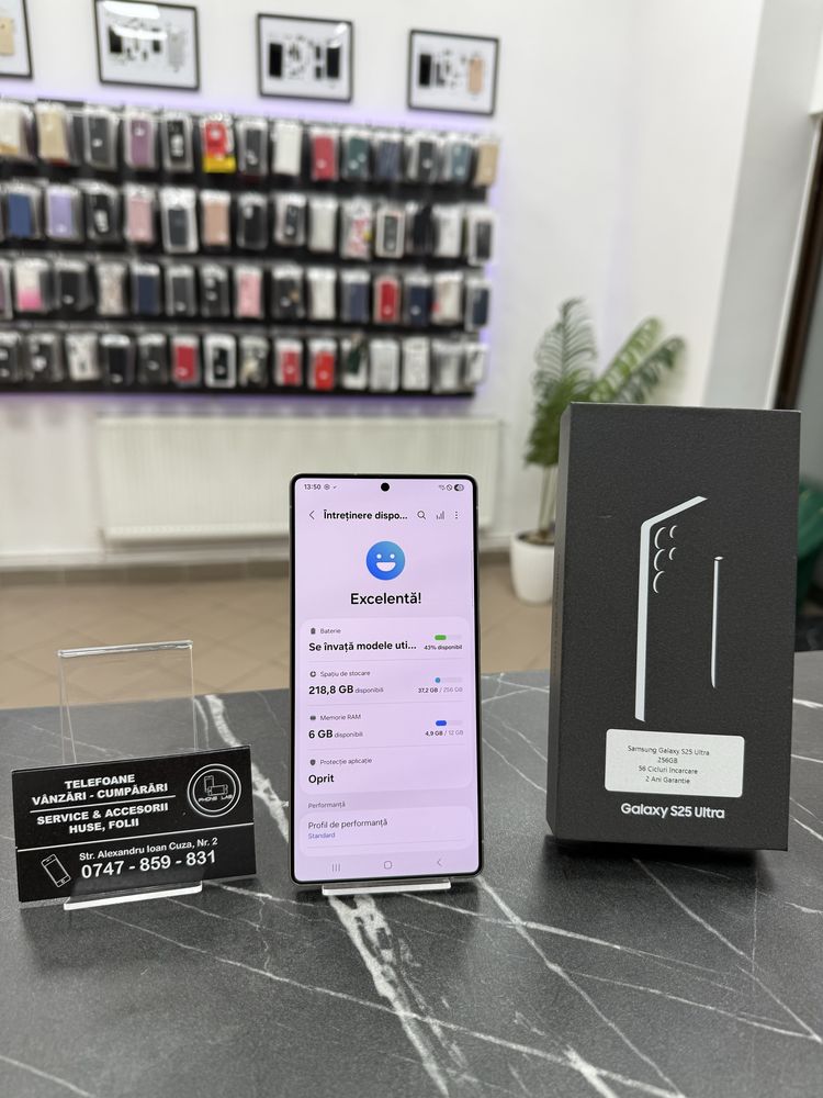 Samsung Galaxy S25 Ultra - 256Gb - Ca NOU -56 Cicluri - 2 Ani Garantie