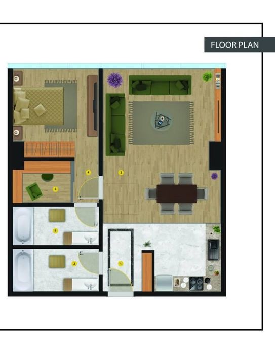 Piramit Tower Продается 2 комнатная коробка Текстильный Мост Яккасарай