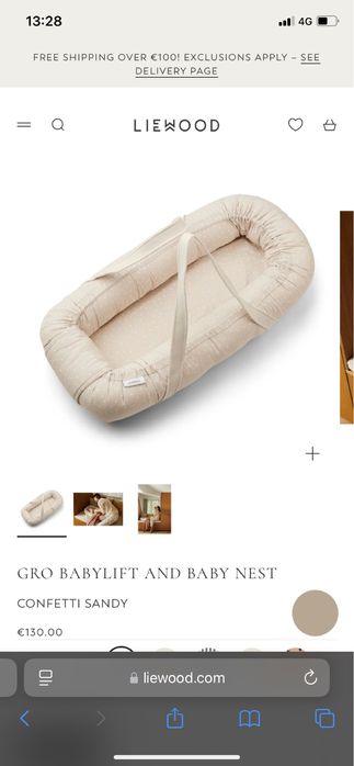 Babynest Liewood bej nisip